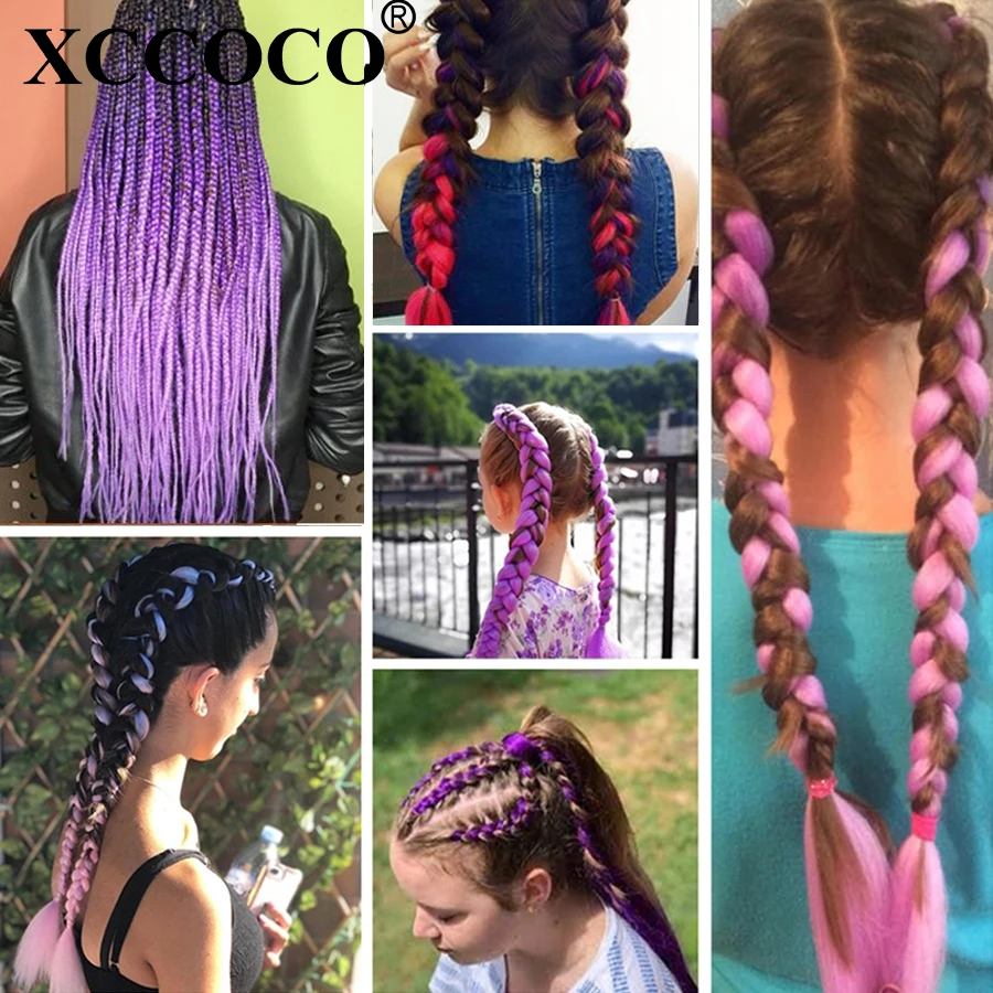 6 шт. синтетические волосы для наращивания в коробке |