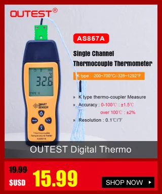 OUTEST Бесконтактный цифровой лазерный инфракрасный термометр-50~ 360C(-58~ 680F) Температурный пирометр ИК лазерный точечный пистолет GS320