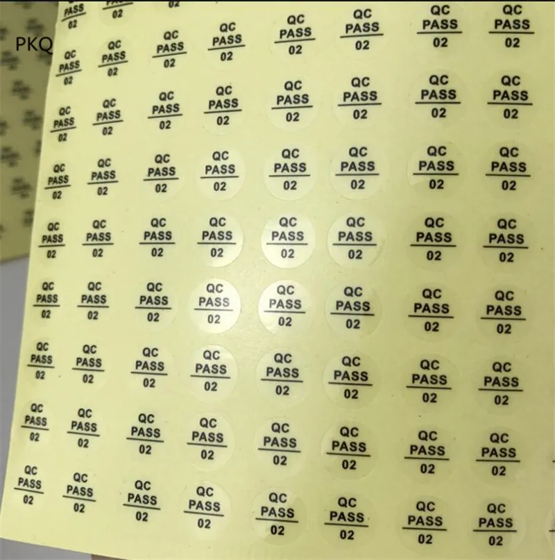 4000 шт QC PASS этикетка Прозрачная ПВХ клейкая наклейка прошла 01-10 Диаметр 1 см
