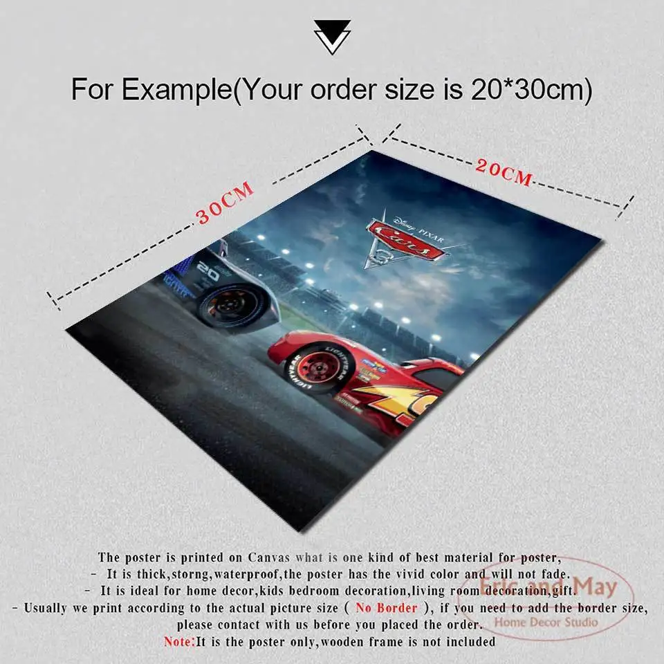 Car 3 Lightning Mcqueen Posters And Prints Modern Nordic Wall Art Printing Canvas Painting Pictures For Kids Room Decor | Дом и сад