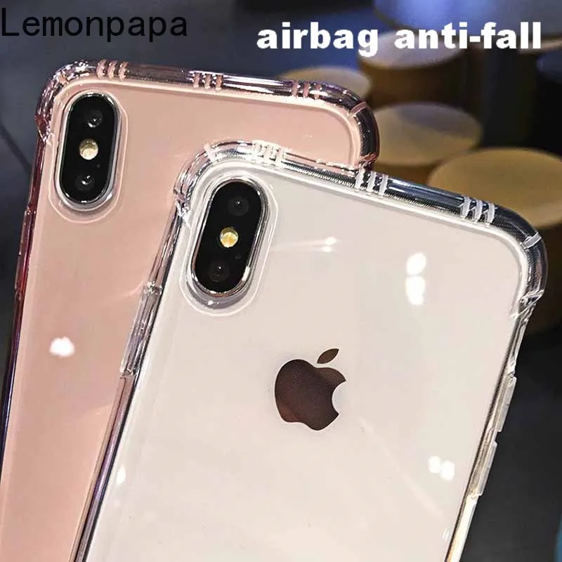 

Transparent Shockproof Soft Silicone Case for IPhone 12 11 Pro Max X XR XS 8 7 6 6S Plus SE 2020 Case 360 Airbag Protect Cover