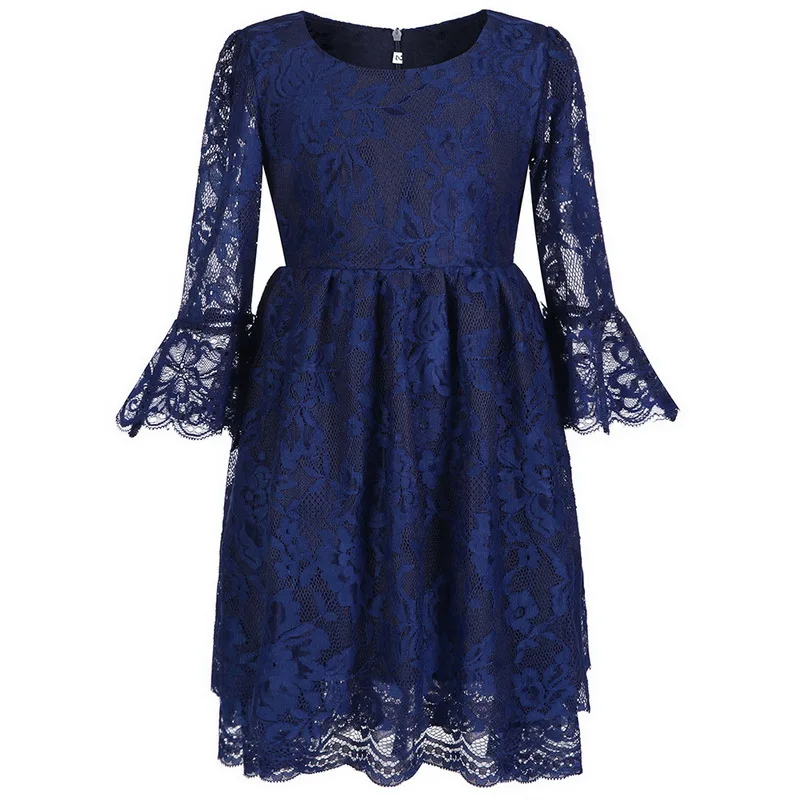 Платье для девочек кружевное рождественское платье принцессы цвета слоновой