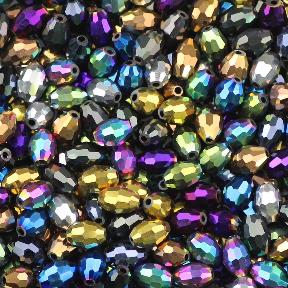 Высококлассные Австрийские хрустальные бусины YHBZRET для рисовых зерен 50 шт. 6*8 мм