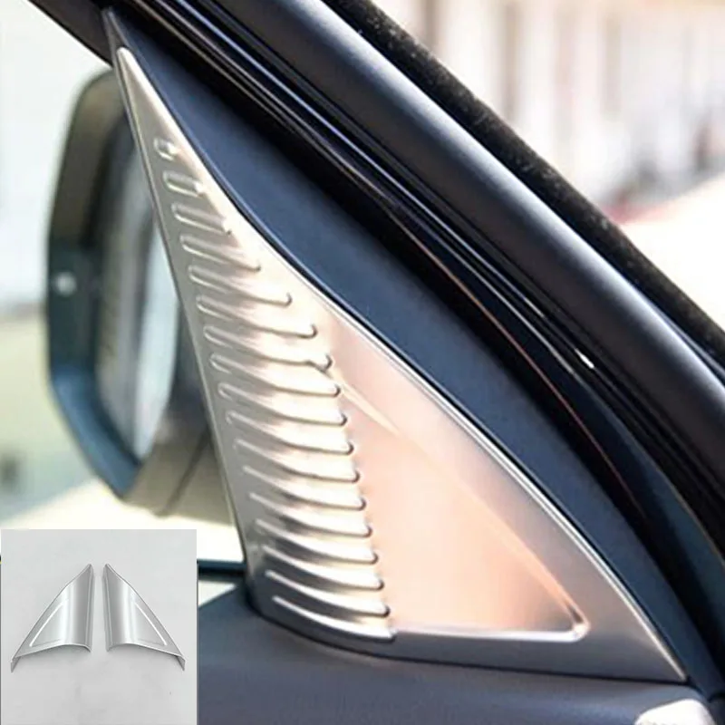 

For Atlas Teramont 2017 2018 Stainless steel Car interior A-pillar Speaker horn ring Cover Trim car styling 2pcs