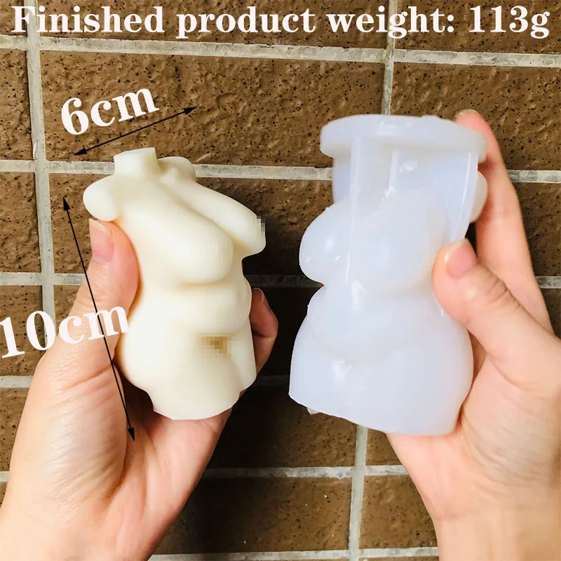 

Plump Female Torso Candle Mold Male Body Pregnant Fat Body Big Buttocks Soap Candle Silicone Molds Supply