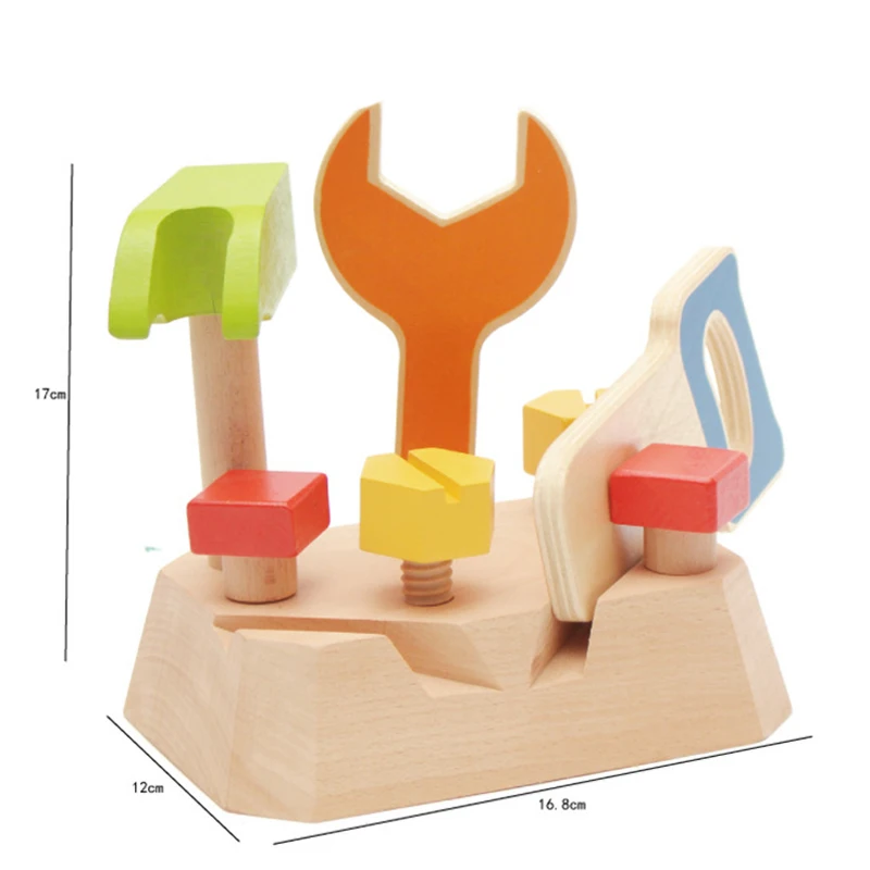 

Simulation Wooden Toy Baby Montessori Early Education Screw Nut Assembly Carpenter Toy Children's Life Skills Auxiliary Tool