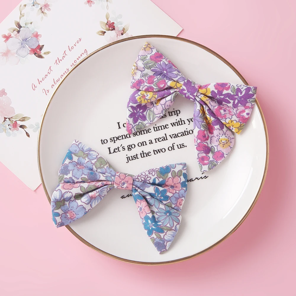 

1pcs Korea Bowknot Hair Clips Printed Baby Hair Pins Flower Girls Headwear Bow Barrettes Women Hair Grips Kids Hair Accessories