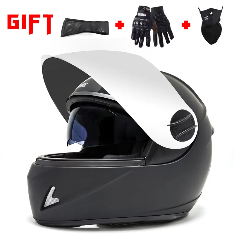 Мотоциклетный шлем с двойными линзами удобные подкладки для шлема полнолицевой