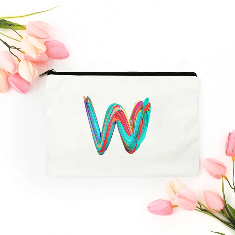 

26 Letters Cosmetic Bag for Makeup Pouch Bags Women Mini Storage Travel Women's Handbags Woman Free Shipping Kawaii Organizer