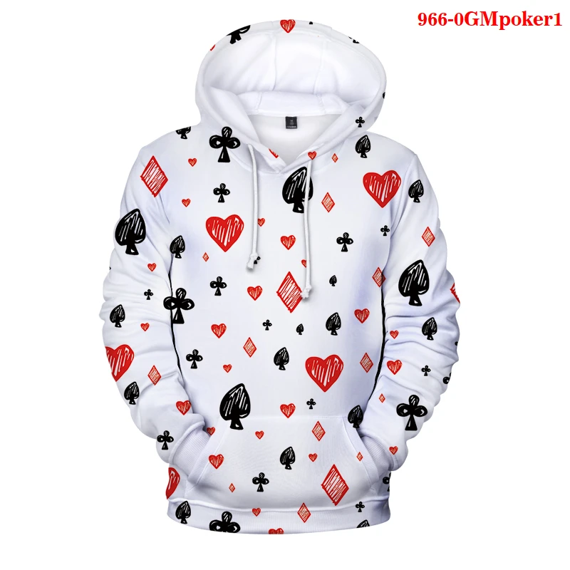

3D Prrint Clothes Funny Poker Hoodie Sweat Femme Hoodie Vintage Sweatshirt Winter Fashion Women Men Winter Tops Plus Size Hooded