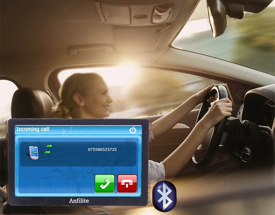 Anfilite " емкостный 256 м 8 г bluetooth avin грузовик gps навигация Автомобильный gps навигатор wince ce6.0 800 МГц FM Европа gps карта