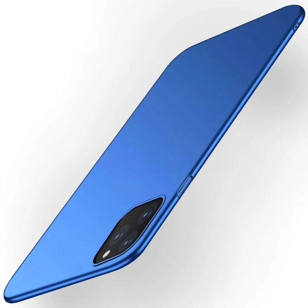 blue Чехол для iPhone 11 Pro, чехол для iPhone11, шт., задняя крышка, чехол с логотипом 5,8, 6,1, 6,5 дюймов, 11 pro max, Жесткий Чехол - Цвет: blue