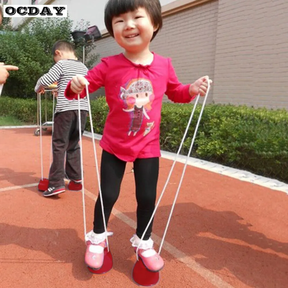 OCDAY, 7 цветов, 1 шт., Walk Stilt игрушка для прыжков, пластиковый узор с улыбающимся лицом, для детей, для активного отдыха, Спортивная тренировка баланса игрушка-лучший подарок