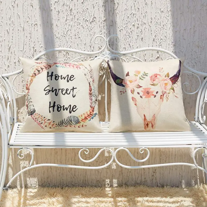 Набор из 4 декоративных наволочек в богемном стиле 18x18 дюймов для дивана