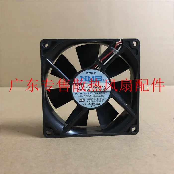 NMB-MAT 3108NL-04W-B59 P02 P03 DC 12V 0.36A 80x80x20 мм 3-проводной Вентилятор охлаждения сервера
