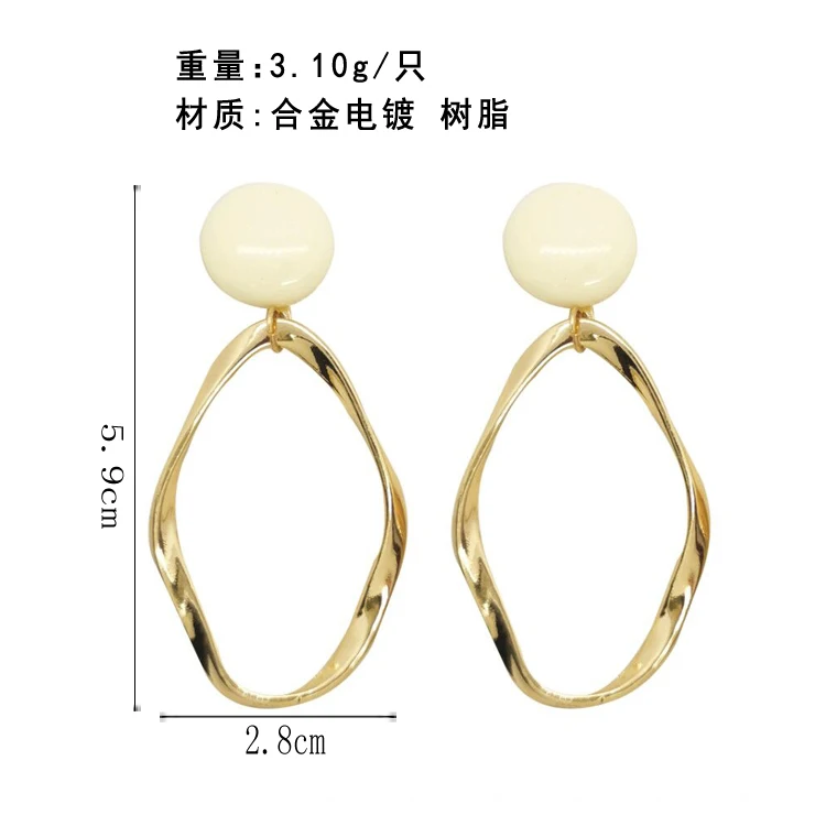 Нерегулярные геометрической формы уличной моды защелка стержень серьги