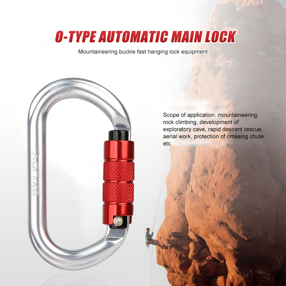 

Aluminum Carabiner O Shape Mountain Rock Climbing Outdoor Lock Buckle Hook Travelling Easy Carrying Portable Parts