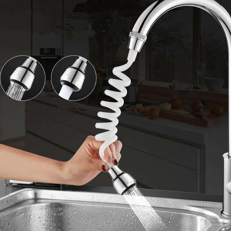 

Faucet extension extender long kitchen hose portable retractable foaming shower faucet bathroom accessories 360 faucet sprayer