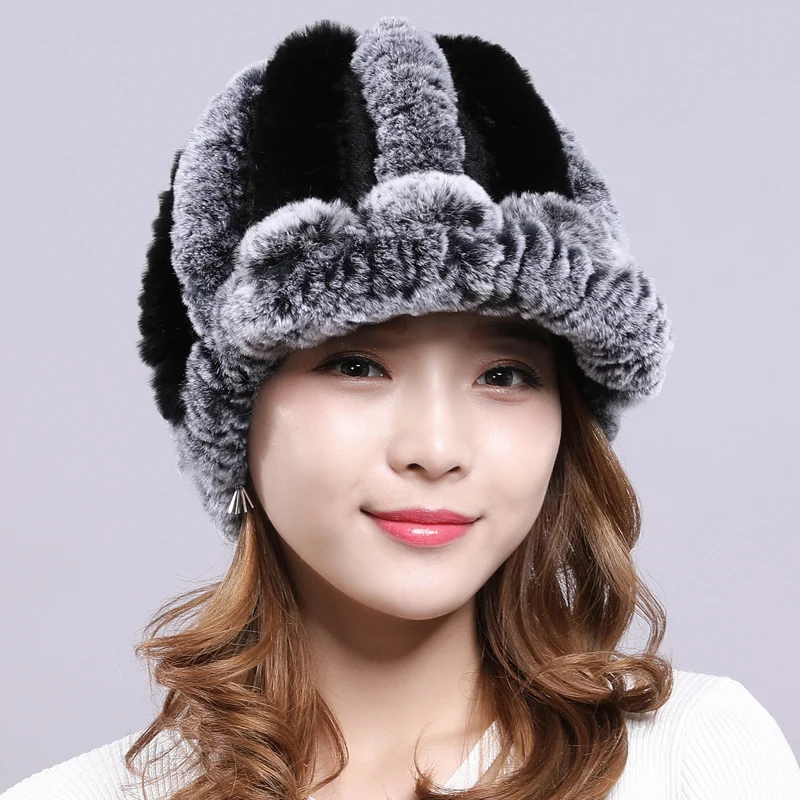 Зимние женские шапки женская шапка теплые плотные короткие трикотажные с