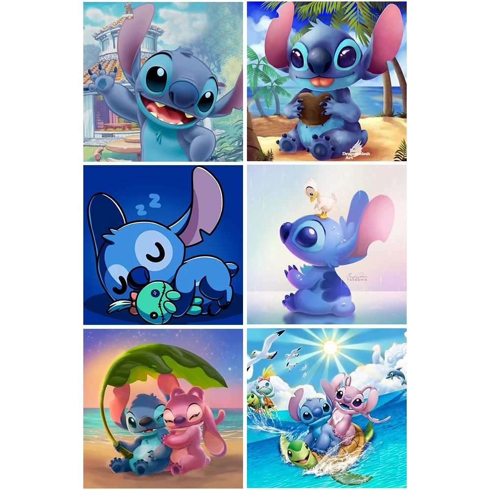 

Disney Cartoon Interstellar Baby Diamond Painting Cross Stitch Round Drill Lilo&Stitch Diamond Mosaic Embroidery Home Decor Gift