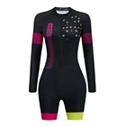 2021 женская одежда Frenesi с длинным рукавом, велосипедный костюм для триатлона, костюм для велоспорта, Женский гелевый комбинезон, комплекты боди