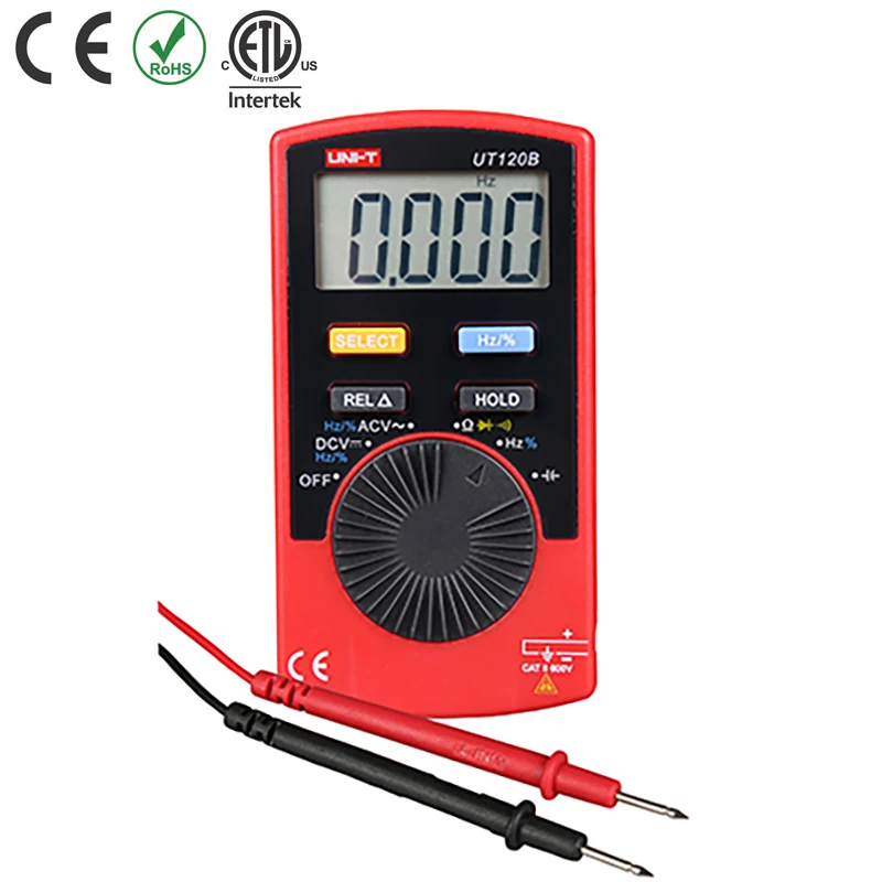 UNI T Ручной цифровой мультиметр UT120A UT120B UT120C 4000 Счетный дисплей Автоматический