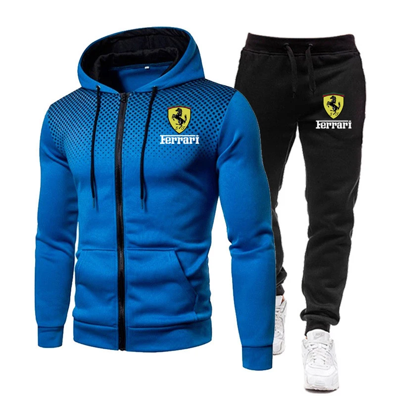 

Set Tracksuit Male 2021 New Autumn 2 Piece Sportwear Set Men Clothing Casual Sweatshirts + Pants 3D Printed Hoodies