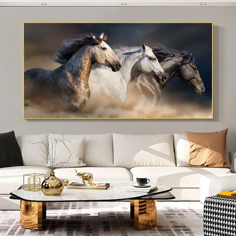 

Настенные художественные картины, бегущие раньше, художественный плакат и принты животных, Современная Настенная живопись для гостиной, ук...