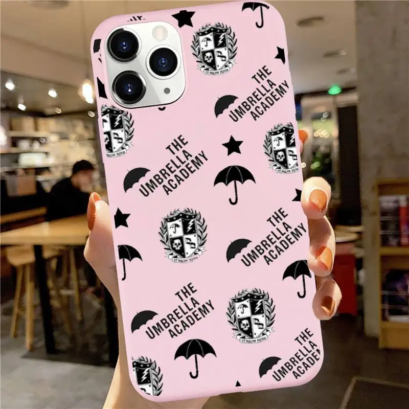 

Umbrella Academy Five Aidan Gallagher Phone Case Pink Candy Color for iPhone 6 7 8 11 12 s mini pro X XS XR MAX Plus