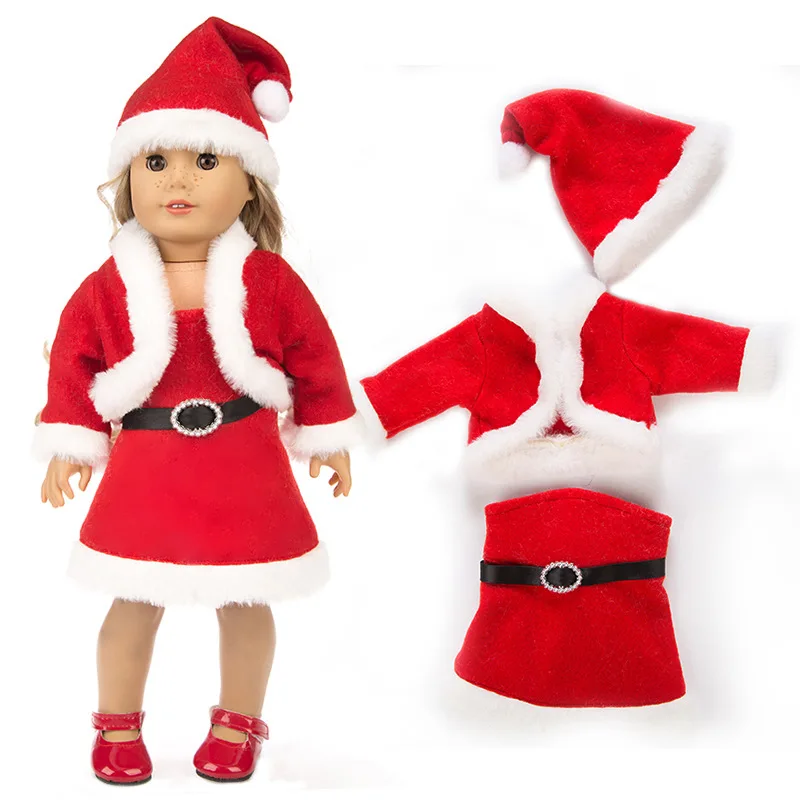 3pcs/lot Christmas Doll Clothes Fit For born baby 43cm Accessories 17inch | Игрушки и хобби