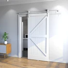 Винтажная промышленная раздвижная дверь, 200 см, комплект треков для межкомнатных дверей шкафа, кухни