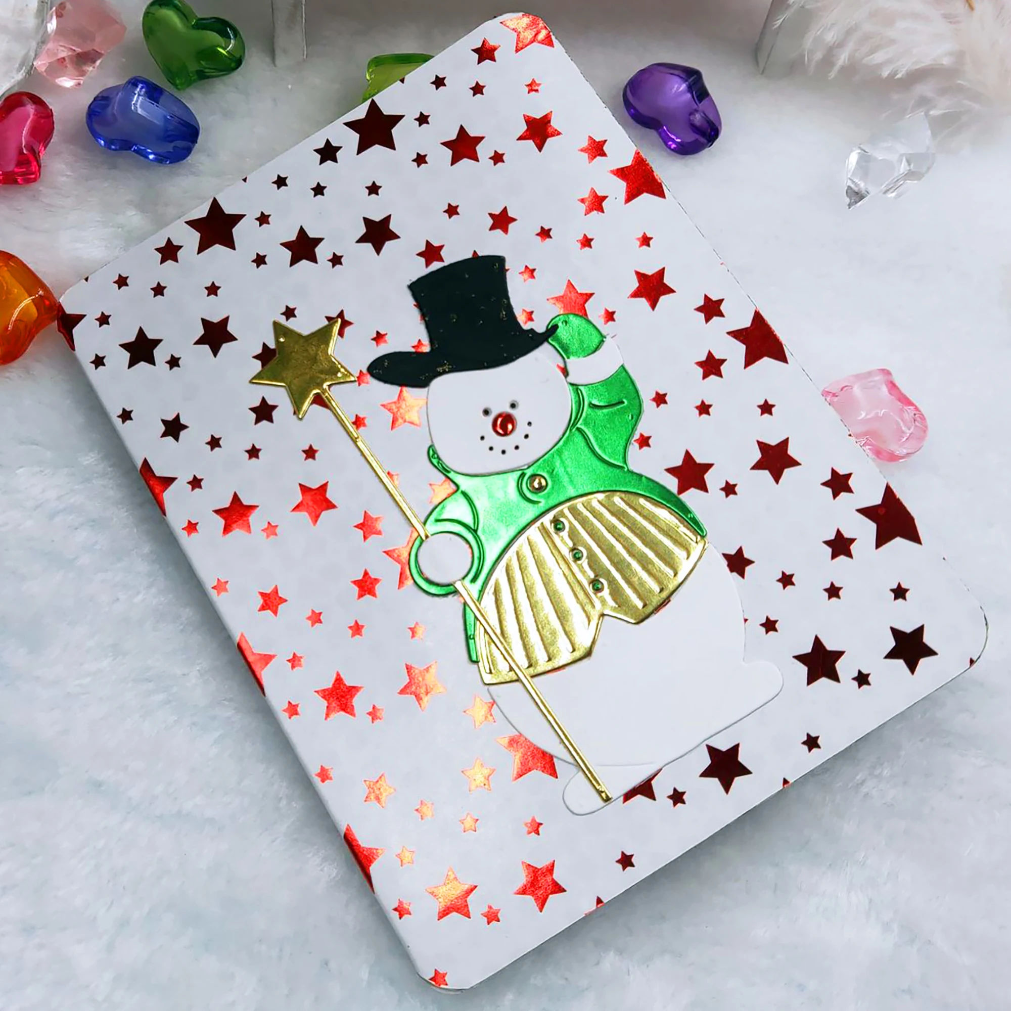 2020 Рождественский снеговик металлические Вырубные штампы кукла трафарет