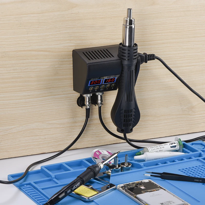 Паяльная станция JCD 8898 2 в 1 цифровая сварочная Тепловая пушка PCB SMD BGA наладочная