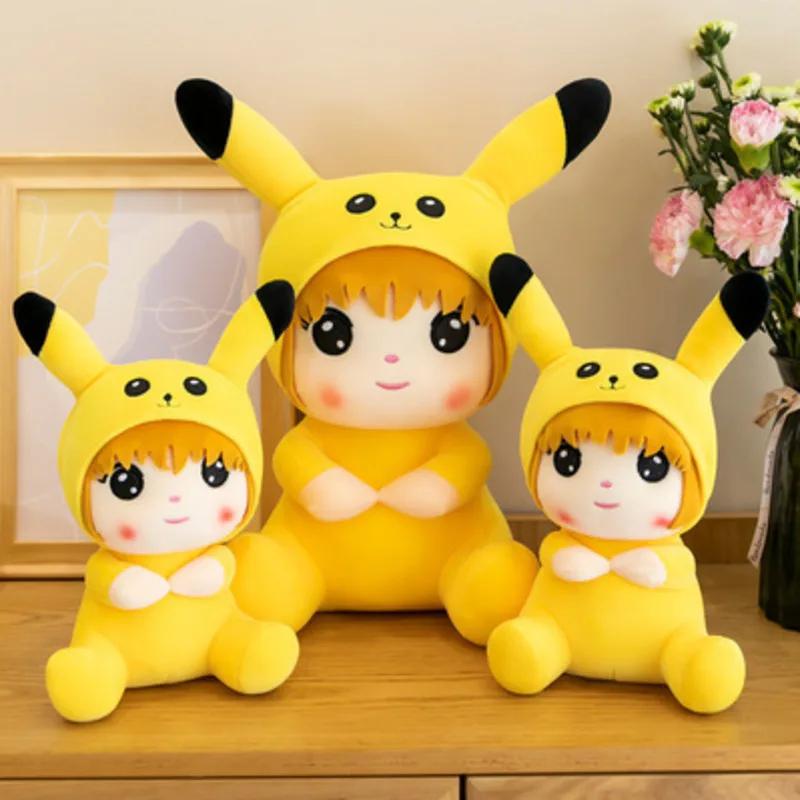 Juguetes de peluche de Pikachued Pokemon para ni&ntilde;as, mu&ntilde;ecos de Anime de Pikachued, pel&iacute;cula de Jap&oacute;n, decoraci&oacute;n del hogar, regalos de cumplea&ntilde;os para ni&ntilde;os, novedad-0