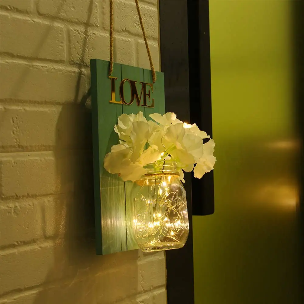 2 шт. светодиодный светильник Mason Jar несколько цветов сказочный цветок со