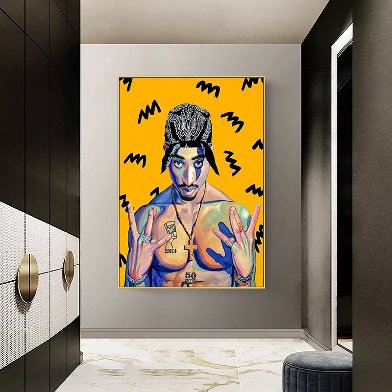 

Modern Portrait Art Graffiti Art Canvas Painting Cuadros Posters Print Wall Art for Living Room Home Decor