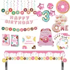 Пончик, товары для вечеринок, украшение для детвечерние дня рождения, бургер, мороженое, конфеты, пончики, шарики, гирлянда, свадебные сувениры