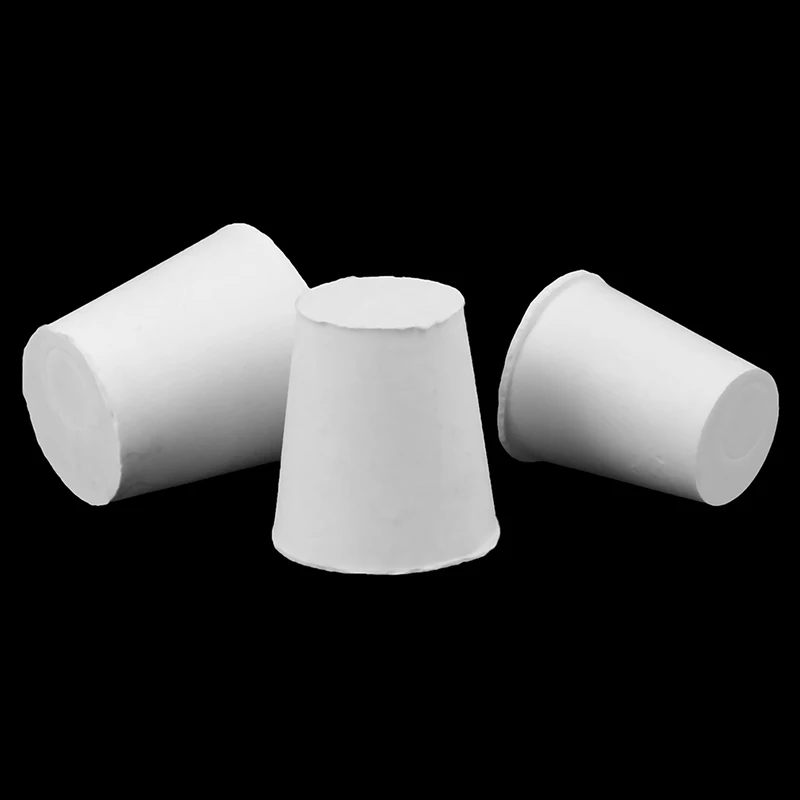 2 Pcs White Silicone Rubber Plug Stopper With Hole Airlock Bubbler Valve Wine Brew | Дом и сад