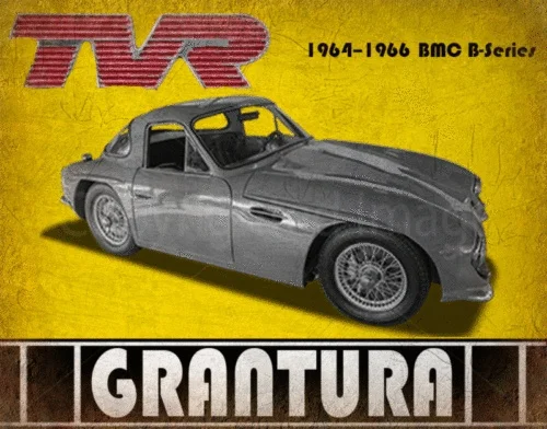 

Tvr Grantura Advertisement Vintage Garage Metal Tin Sign Poster Wall Plaque