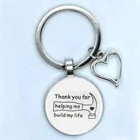 thanksgiving fathers day thank you for helping me build my life alloy key chain keychain