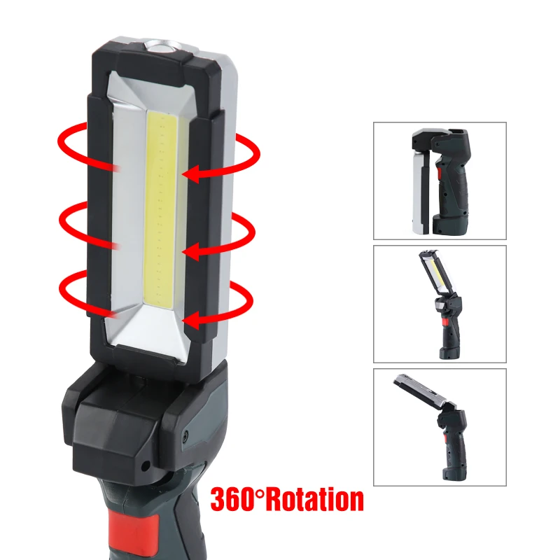 lanterna de led recarregável bateria de com base modos de lâmpada dobrável para reparo de automóvel