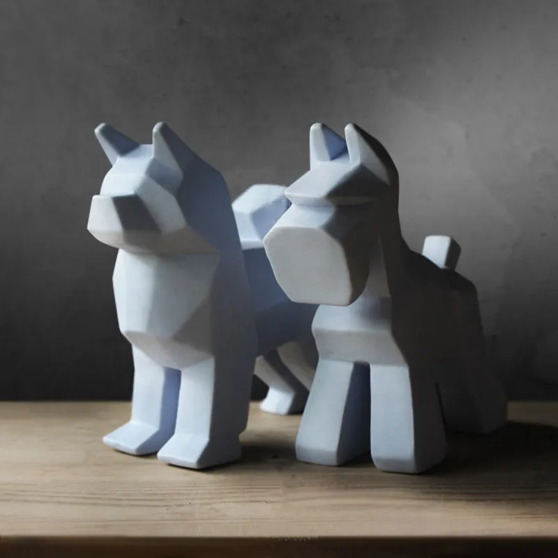 Керамическая статуя для домашних животных ручной работы украшение собаки
