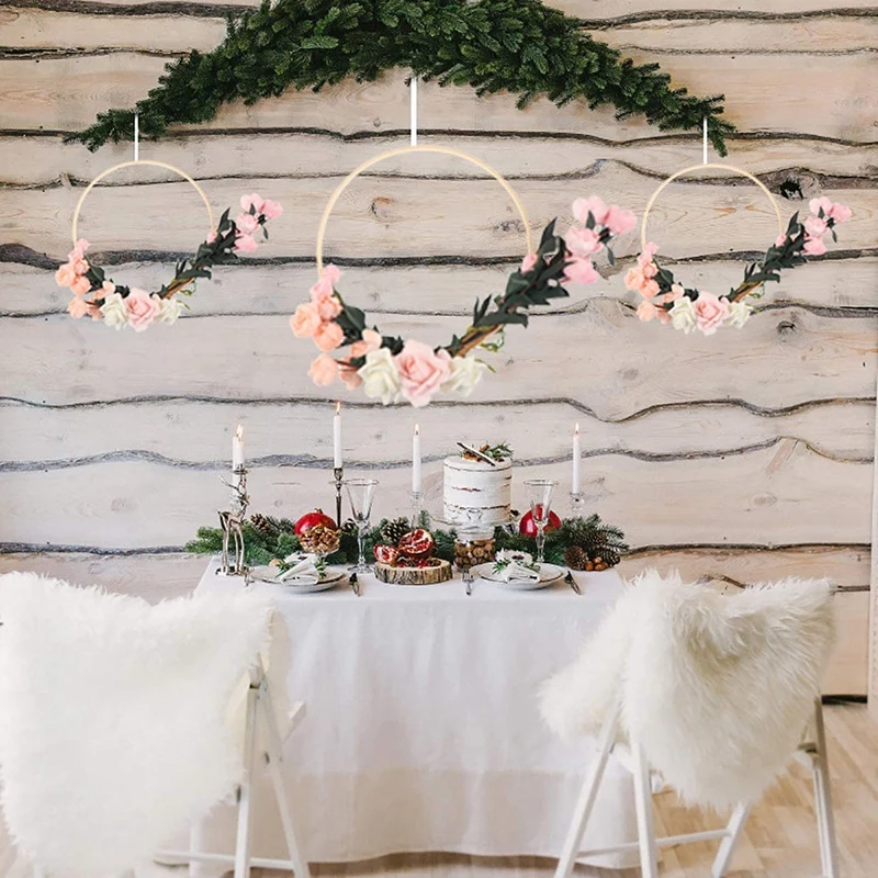 

Dream Catcher Rings,Floral Hoop Rings Wreath,Macrame Rings,Craft Hoop Rings for DIY Dream Catcher,Wedding Wreath Decor