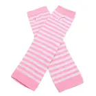 Перчатки женские вязаные, до локтя, в полоску, 2021