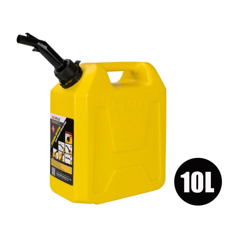 10L Yellow 5L 10L 20L Liter Plastic Spare Fuel Cans Oil Diesel Gasoline Container Jerrycan Oil Motorcycle Car Oil Petrol Can Canister Tanks - Название цвета: 10L Yellow