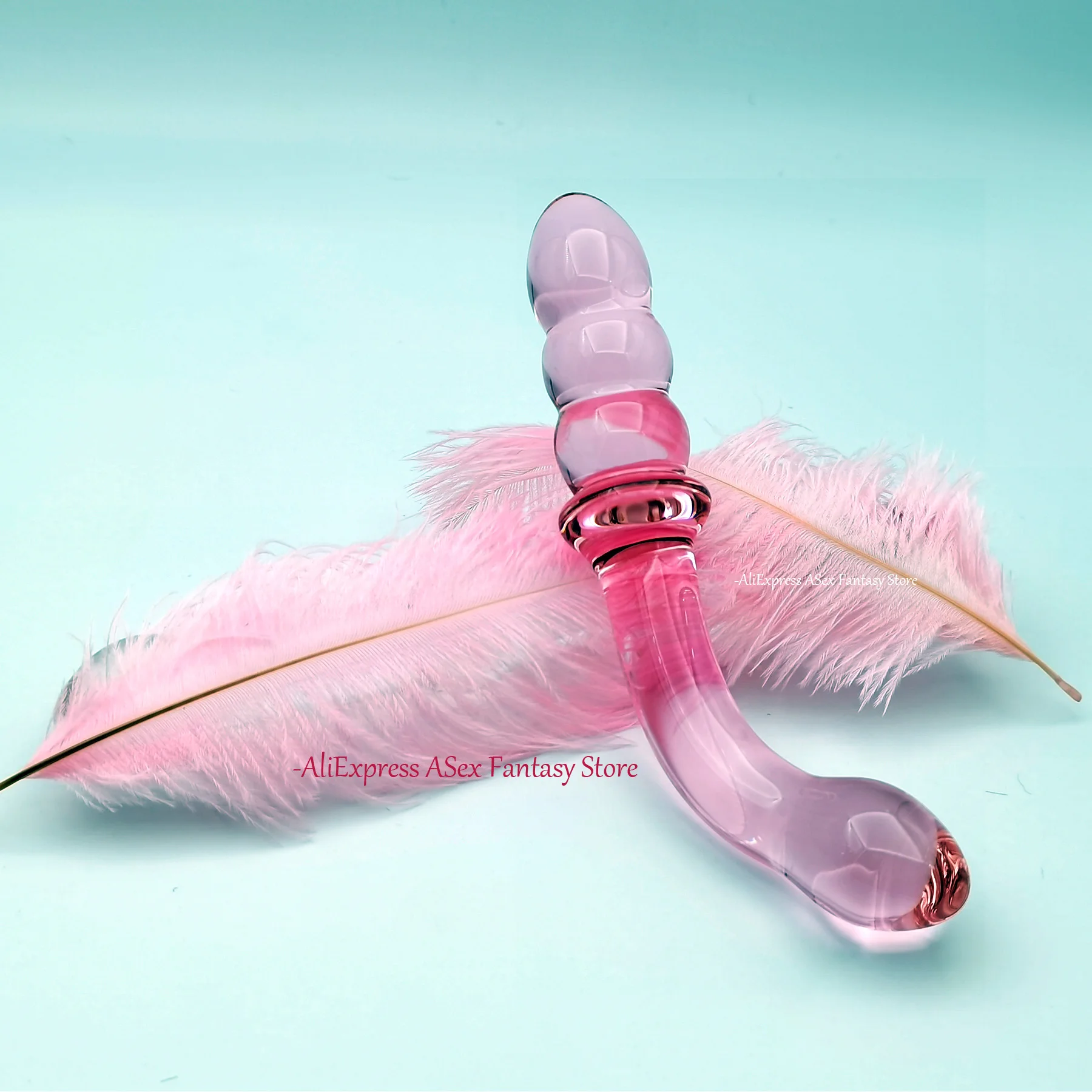 Стеклянный фаллоимитатор Кристальный влагалище Анальная пробка Стимулятор