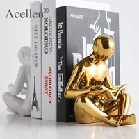 nordic creative ceramics character bookend crafts ornament home decor modern living room decoration accessories adornment gift