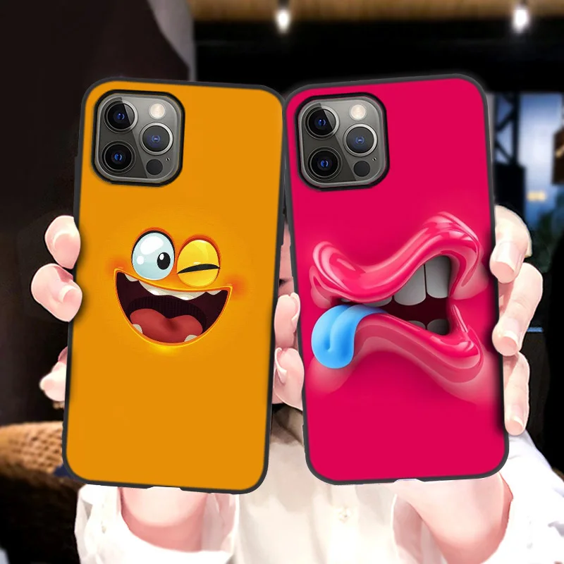 Case For iPhone 11 Case Funny Face Phone Case iPhone 14 12 Pro Max 13 7 8 Plus XR XS X SE 2022 2020 5S iPhone12 Mini Soft Covers