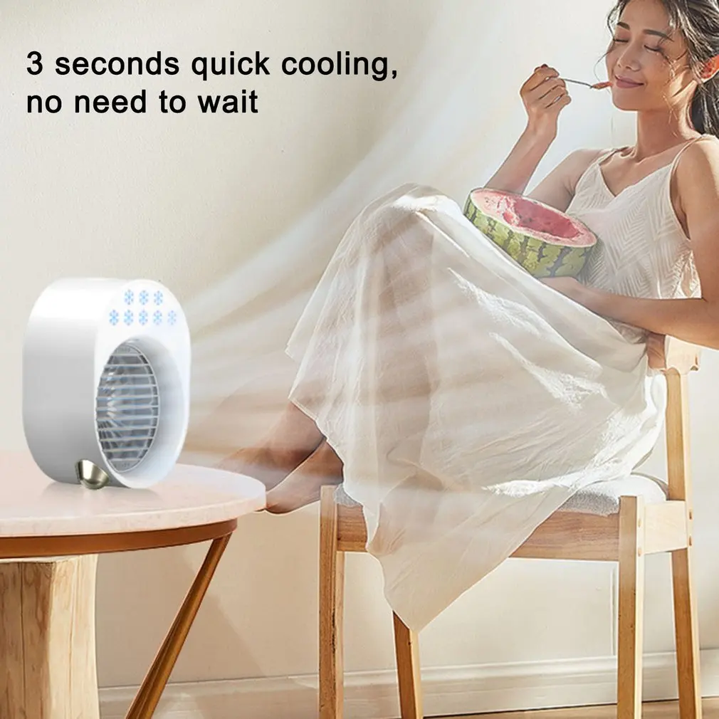 

Mini Air Conditioner Portable Fan USB Rechargeable Air Cooler Multifunctional Humidifier For Office Personal Air Cooler