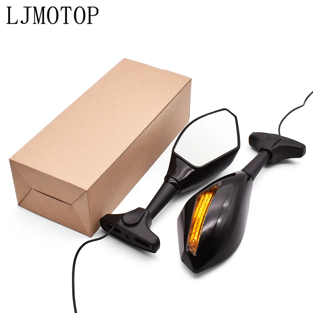 

1Pair Turn Lights Side Mirrors Turn Signal Indicator Rearview Mirror Motorcycle For BMW Ducati Honda Kawasaki KTM Suzuki Yamaha